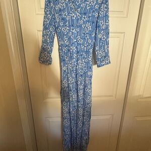 Floral Blue Maxi Dress